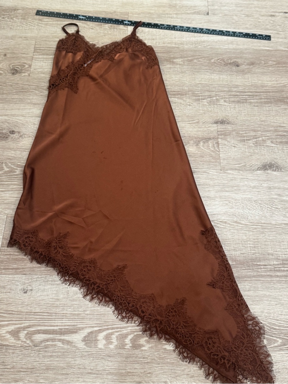 Paper Heart Satin Lace Asymmetrical Slip Dress – Size Small (NWT)